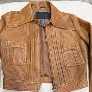 Guess Women's Brown Leather Jacket